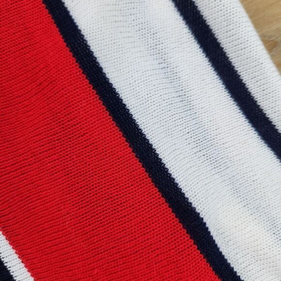 🔹️Serendipity Red, Blue, & White Striped Sleeveless Cardigan Large - Picture 8 of 12